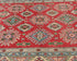 5x7 Red Kuba Afghan Hand Knotted Wool Area Rug